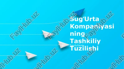 sugʻurta kompaniyasining tashkiliy tuzilishi — PPTX