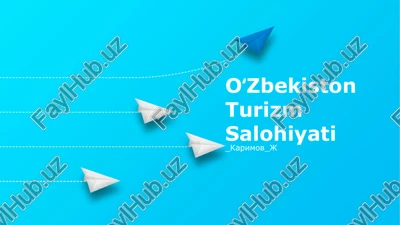 oʻzbekiston turizm salohiyati — PPTX