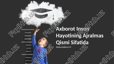 axborot inson hayotining ajralmas qismi sifatida — PPTX
