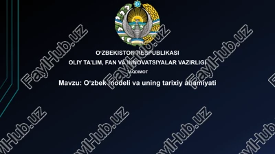 o'zbek modeli — PPTX