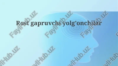 yolg'on gapiruvchi notiqlar — PPTX