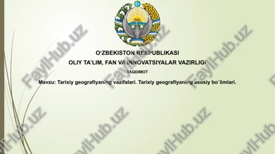 tarixiy geografiya — PPTX