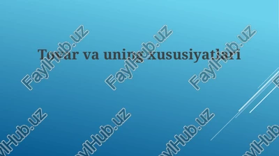 tovarlar — PPTX