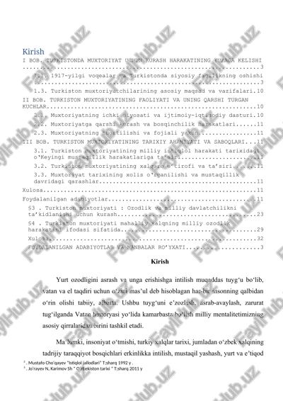 turkiston muxtoriyatini xalq tomonidan kutib olinishi — DOCX