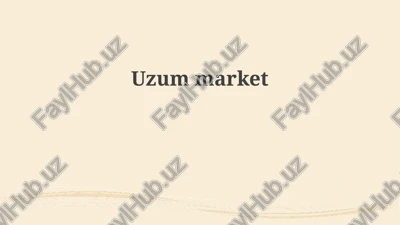 uzum bozori — PPTX