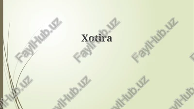 xotira — PPTX
