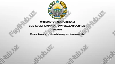 zamonaviyshaxsiykompyutertexnologiyalar — PPTX