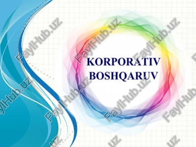 korporativ boshqaruv — PPT