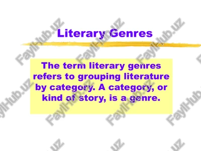 literature genres — PPT