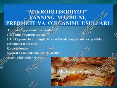 mikroiqtisodiyot — PPTX