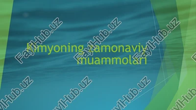 kimyoning zamonaviy muammolari — PPTX