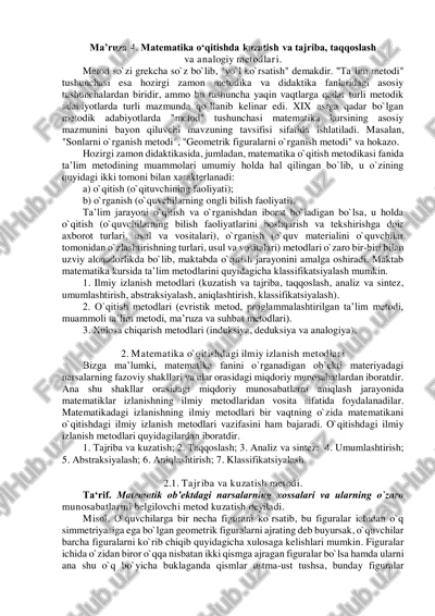 matematika o‘qitish metodikasi — PDF