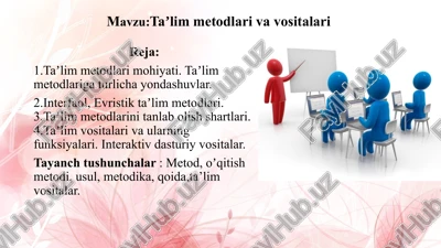 taʼlim metodlari va vositalari — PPTX