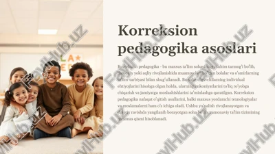 korreksion pedagogika asoslari — PPTX