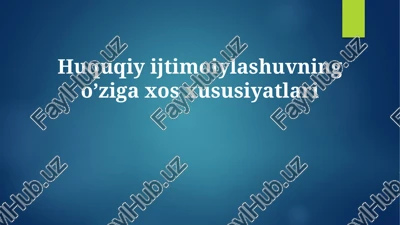 huquqiy sotsializatsiya — PPTX
