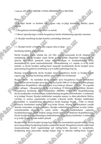 davlat byudjeti — DOCX