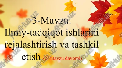 ilmiy-tadqiqot ishlari — PPTX