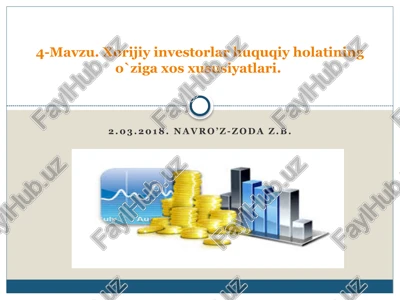 chet el investitsiyalari to`g’risida — PPTX