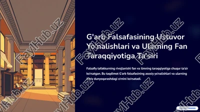 1-kurs talabalari uchun falsafa fanidan prezintatsiya — PPTX