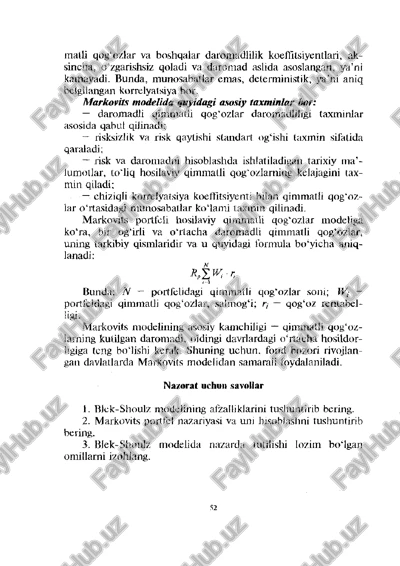 markovits modeli — PDF
