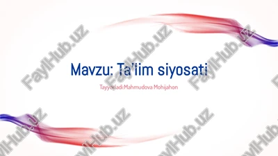 talim siyosati — PDF