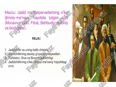 jadidchilik va uning kelib chiqishi — PPTX