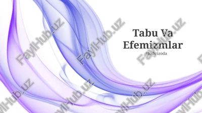 tabu va efemizmlar — PPTX