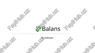 balans — PPTX