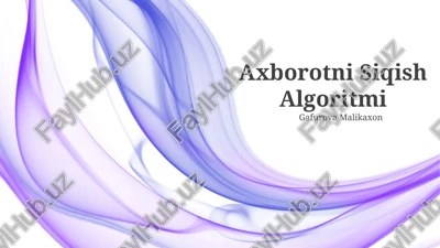 axborotni siqish algoritmi — PPTX