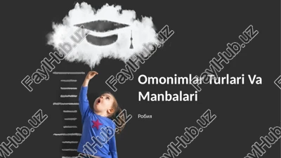 omonimlar turlari va manbalari — PPTX