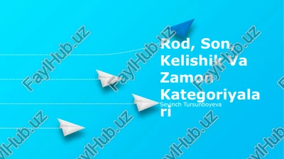 rod, son, kelishik va zamon kategoriyalari — PPTX