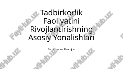 maqsadli bozor tadqiqoti — PPTX