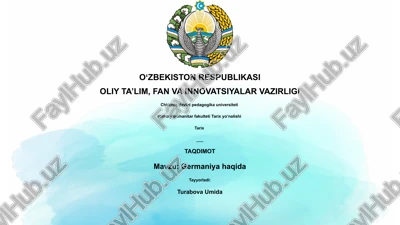 germaniya haqida — PPTX