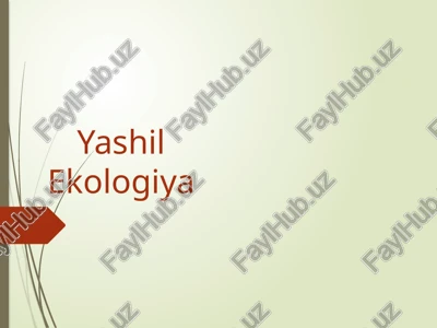yashil ekologiya — PPTX