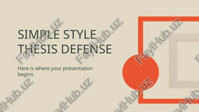 simple style thesis defense — PPTX