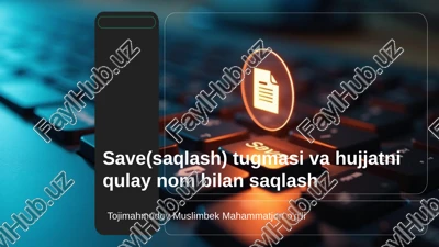 saqlash tugmasi — PPTX