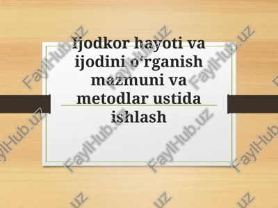 tarjimaihollarnio‘rganish — PPTX