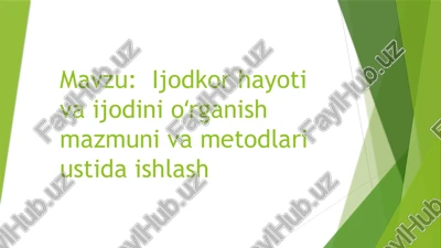 tarjimaihollarni o‘rganishning o‘ziga xos xususiyatlari — PPTX