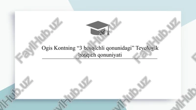 ogis kontning “3 bosqichli qonunidagi” teyologik bosqich qonuniyati — PPTX