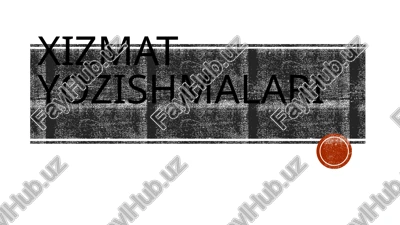 xizmat yozishmalari — PPTX