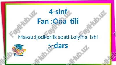 ijodkorlik soati — PPTX