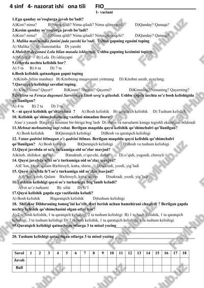 4-sinf 4-nazorat ishi ona tili — PDF