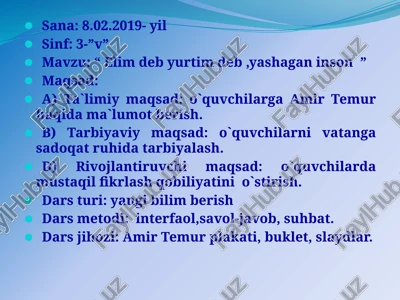 "elim deb yurtim deb, yashagan inson" — PPTX