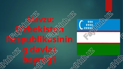 o‘zbekiston respublikasi davlat bayrog‘i — PPTX