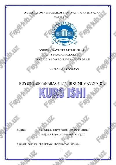 buyurg'un (anabasis l) turkumi — PDF