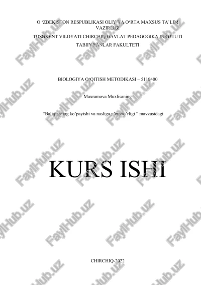 biologiya o‘qitish metodikasi – 5110400 — DOCX