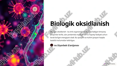 biologik oksidlanish — PPTX