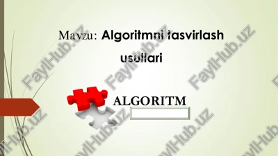 algoritmni tasvirlash usullari — PDF