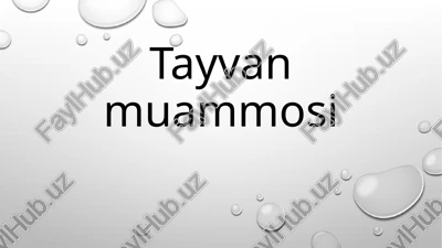 tayvan muammosi — PPTX