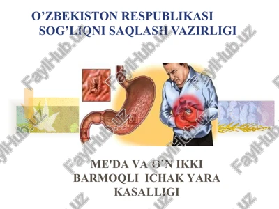me'da va o'n ikki barmoqli ichak yara kasalligi — PPT